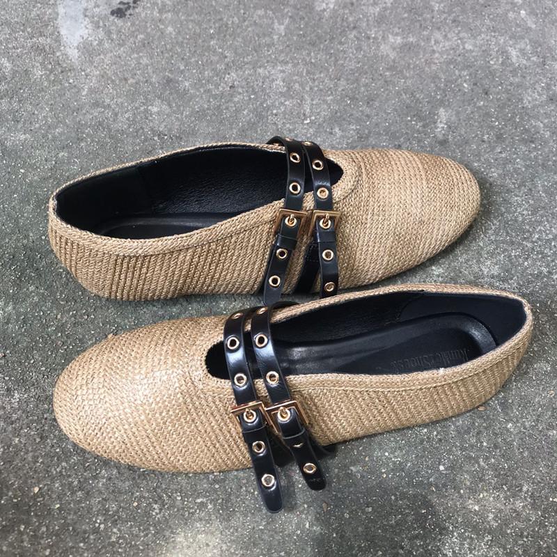 Модные женские лоферы, горячая распродажа, плетеные из тростника, повседневные туфли на плоской подошве для женщин, праздничная пляжная обувь, мюли, летние слипоны, уличные туфли на плоской подошве для леди