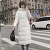 Cotton-Padded Jacket Women's New Style Korean  Mid-Length Over-The-Knee Cotton-Padded Jacket With Hooded Padded Jacket