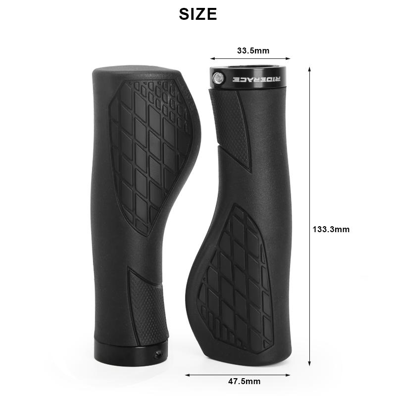 Bicycle Handlebar Grips TPR Rubber Comfy City Mountain Bike Scooter MTB Soft Cycling Handle Bar Cover End Non-slip Aluminum Lock