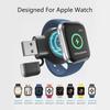VIKEFON Магнитное беспроводное зарядное устройство 2 в 1 для Apple Watch IWatch 9 8 7 6 5 4 Портативная док-станция для быстрой зарядки USB Type C