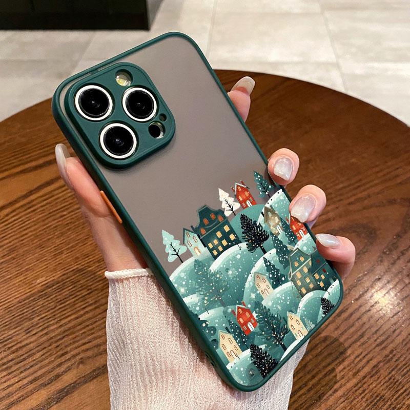 Snowy Winter Trees Scenery Phone Case For iPhone 13 Mini 12 11 Pro Max 16 15 14 Pro Max Plus X XR XS 7 8 Plus SE2 Back Covers