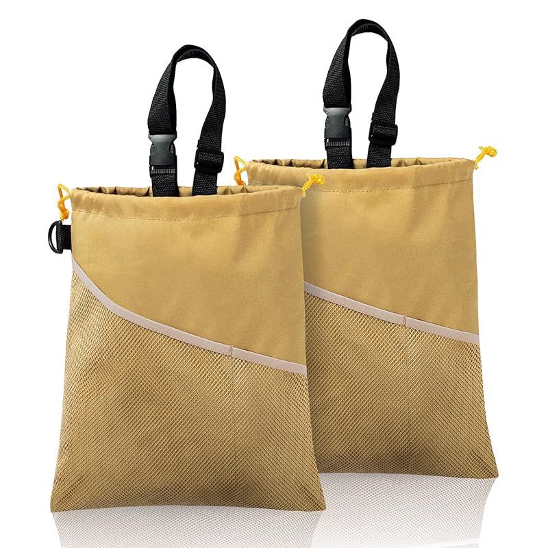 GNEGNI 2PCS Car Garbage Can, Hanging Car Trash Bag With Waterproof Leakproof Lining