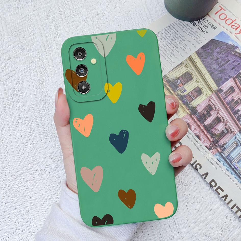 Чехлы с сердечками для Samsung Galaxy A13 A14 A31 A51 A71 A52 A12 M12 M14 M54, милый квадратный жидкий силиконовый чехол для Samsung, бамперы, Fundas Coque