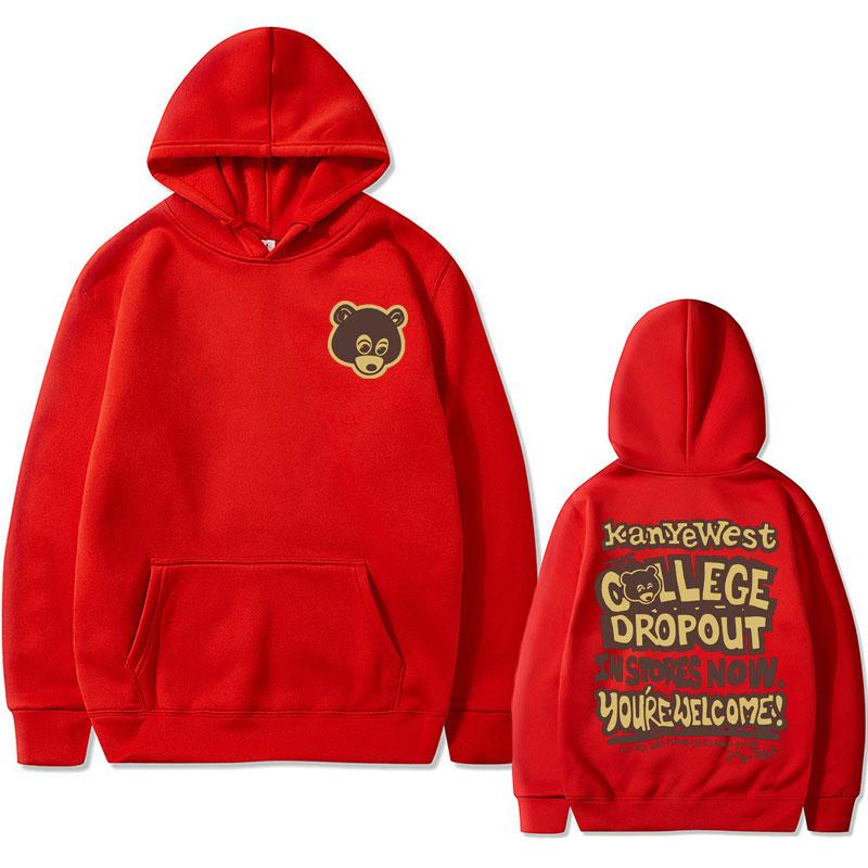 Лучший Знаменитый Канье Уэст The College Dropout Графический Худи Мужской Женский Хип-Хоп Рэп Винтажные Худи Мужская Повседневная Одежда Оверсайз