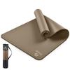 Gruper Yoga Multifunctional Premium Exercise Training Mat for Yoga and 15mm Nitrile with Mat and Storage Case Brown Storage Mat, 18580cm Wide,