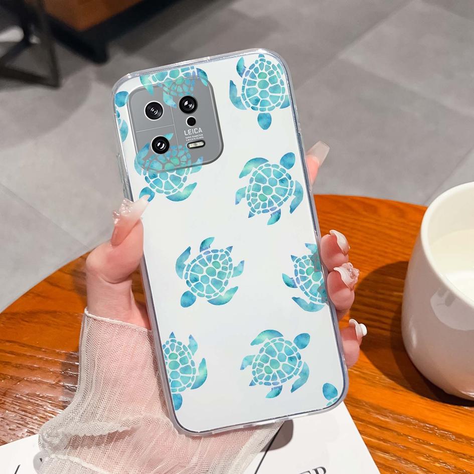 Для Xiaomi 13 14 12 12S 12T 12X Ultra Lite Poco M7 X7 Pro чехол для телефона милый мультяшный рисунок животного прозрачный силиконовый защитный чехол для Xiaomi Capa