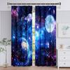 Cheap 3D Print Space Star Night Sky of the Universe Boy 2 Pieces Shading Window Curtain for Living Room Bedroom Decor Home Hook