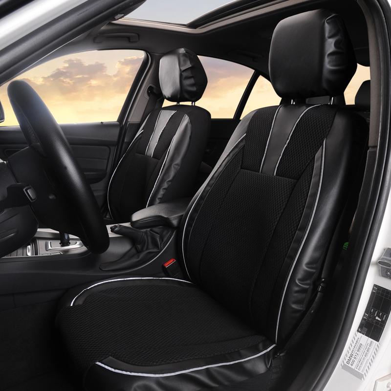 Универсальный кожаный чехол на переднее сиденье автомобиля, для внедорожников, фургонов, грузовиков, совместим с подушкой безопасности, для Renault Meghhan