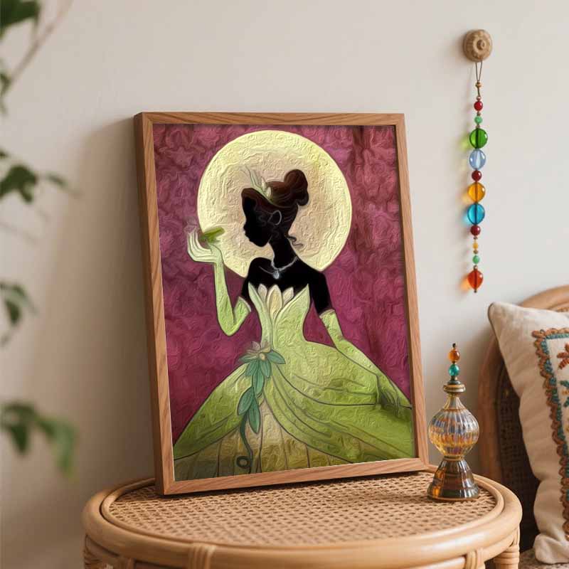 Disney Princess Frog Paint By Number Kit Drawing Canvas DIY Picture Home Decor for Wall Art Painting Lovers Creative Gift Decoration