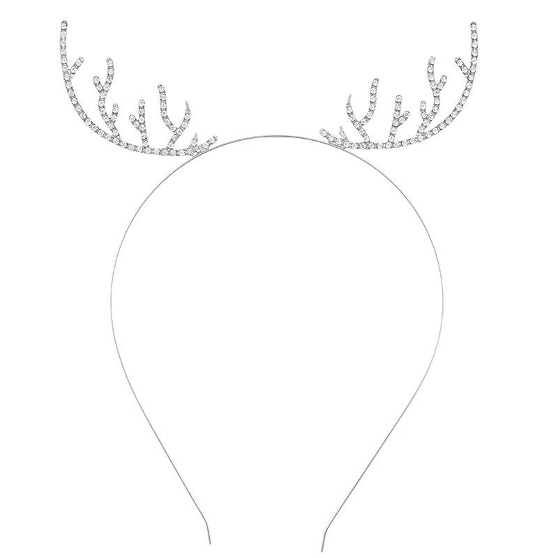 European & American Crystal Christmas Headband - Fashionable Hair Accessory Crown for Girls