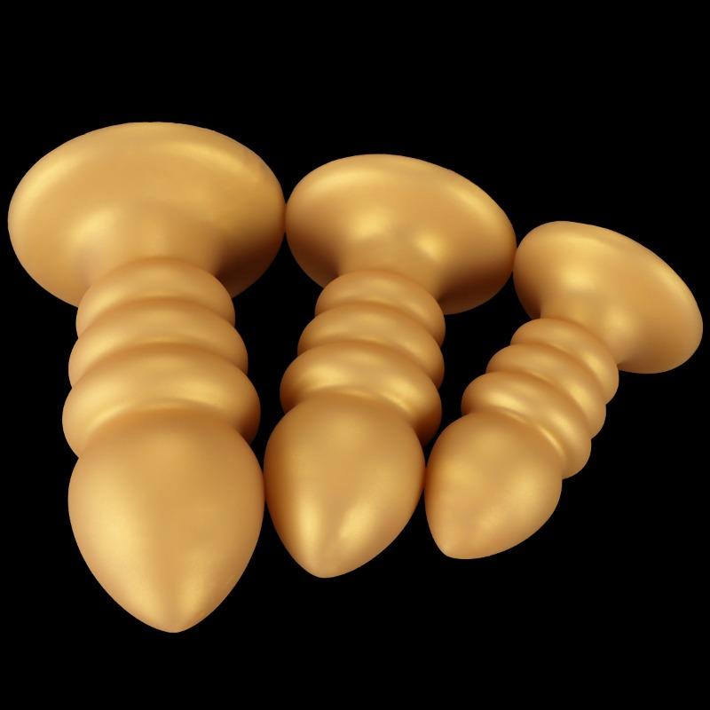 Огромная анальная пробка Жидкий силикон Мягкая коническая анальная пробка Большие анальные дилдо для женщин мужчин Массаж G-точки/простаты 18+ Секс-игрушки