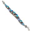 Lapis Lazuli Turquoise Bracelet Handmade Boho Tibetan Nepali Jewelry 7" NBB 3414
