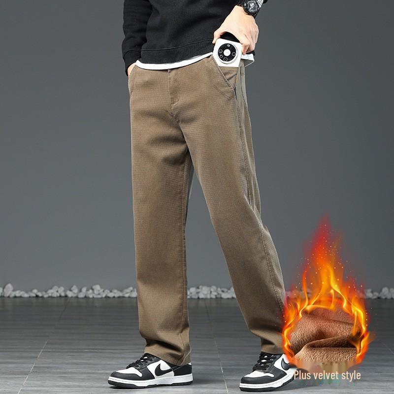 Мужские облегающие эластичные брюки широкого кроя: Молодежные повседневные модели осень/зима