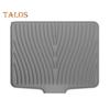 Silicone Dish Drying Mat Heat Resistant Drain Pad Sink Mat for Kitchen Counter Quick Drying Dish Mat Multifunctional Tableware Mat