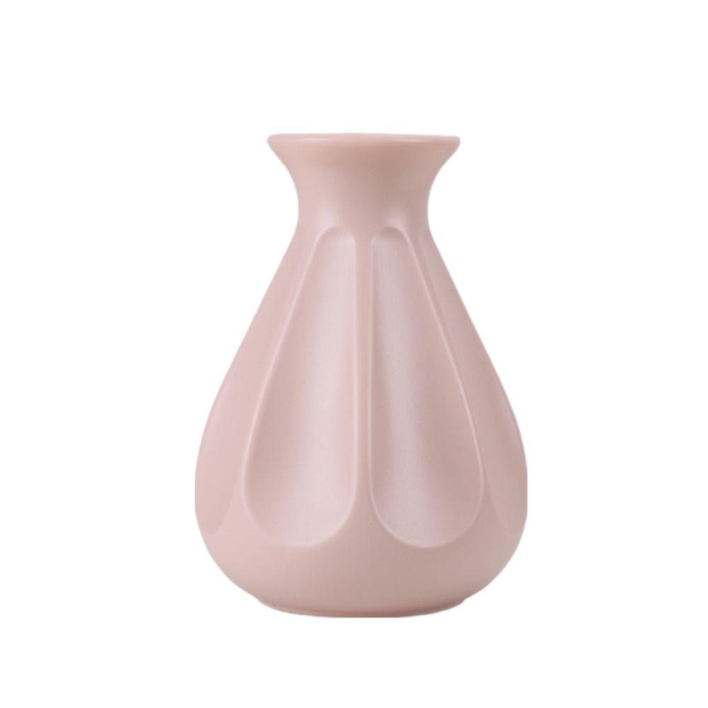Anti Fall Flower Vase Fashion Imitation Ceramic Plastic Flower Pot Nordic Style Modern Flower Arrangement Home Decoration