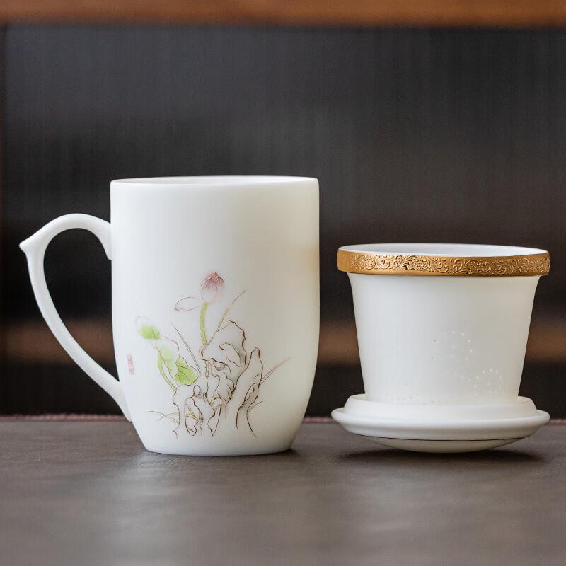 Набор чашек для заваривания чая из чистого белого бамбука с тиснением