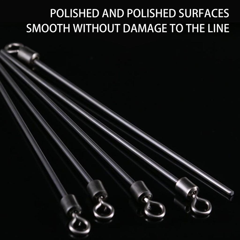 Looped Shafts For Spinner Baits 100 Pieces Fishing Spinner Shaft With Looped Wire Fish Accessories For Freshwater Ice Lake Boat