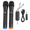 Universal VHF Wireless Handheld Microphone with Receiver for KaraokeBusiness Meeting Black