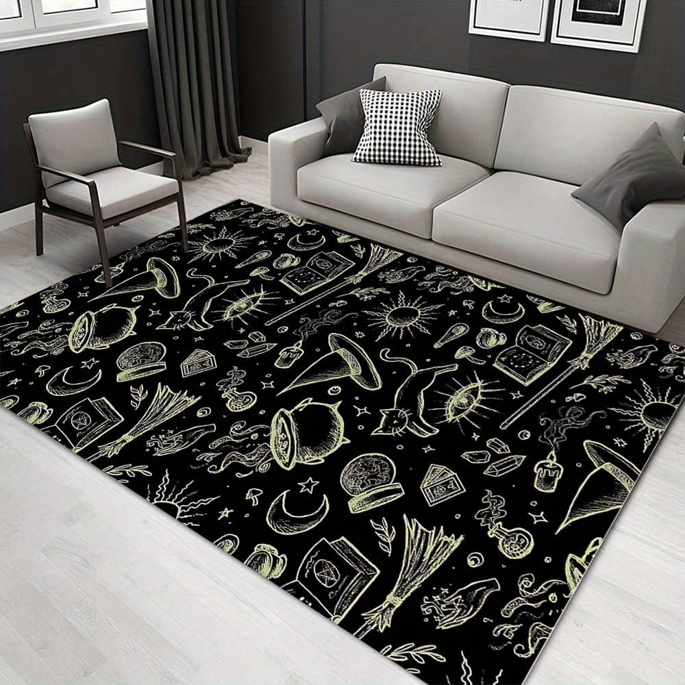 1pc 22186008860 Pattern Carpet, Area Rug For Living Room Bedroom Room Bed Chair Laundry Entryway Corridor Yard Non-slip Outdoor Camping Rug