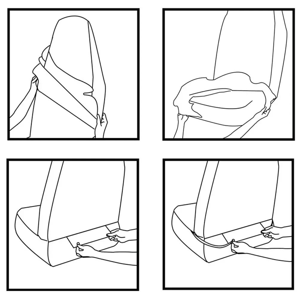 1 шт./Универсальный чехол на автомобильное сиденье Прочный автомобильный чехол из двойной сетки Подушка Защитник автомобильного сиденья Подходит для большинства автомобилей Автоаксессуары