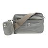 VIRGINIA Brand Logo Polyamide Shoulder Bag Regular Unisex Couple Style Gray 169166-020