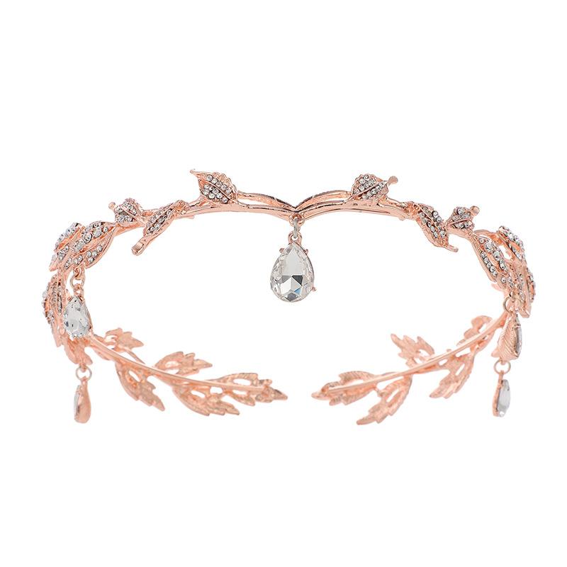 Свадебное украшение на лоб, подвеска на бровь, свадебная тиара со стразами, повязка на голову со стразами из сплава, ювелирные изделия с кристаллами в виде короны