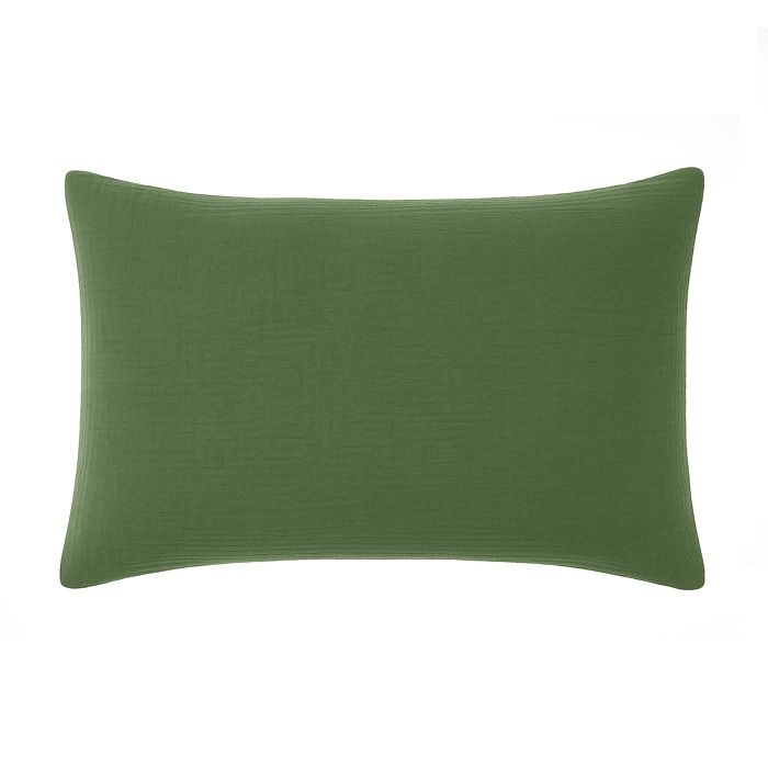 Taie d'oreiller - Douce vert - 50 x 70 cm - 100% gaze de coton - Oeko-Tex®