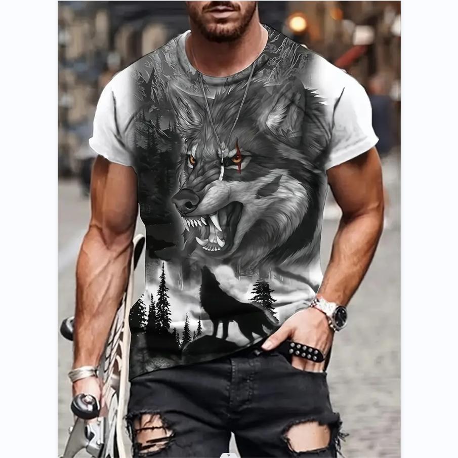 Fashion Cute Cartoon Summer Men T Shirts Lightweight Breathable Casual Kids Round Neck Sleeve Short Streetwear Oversized Tops