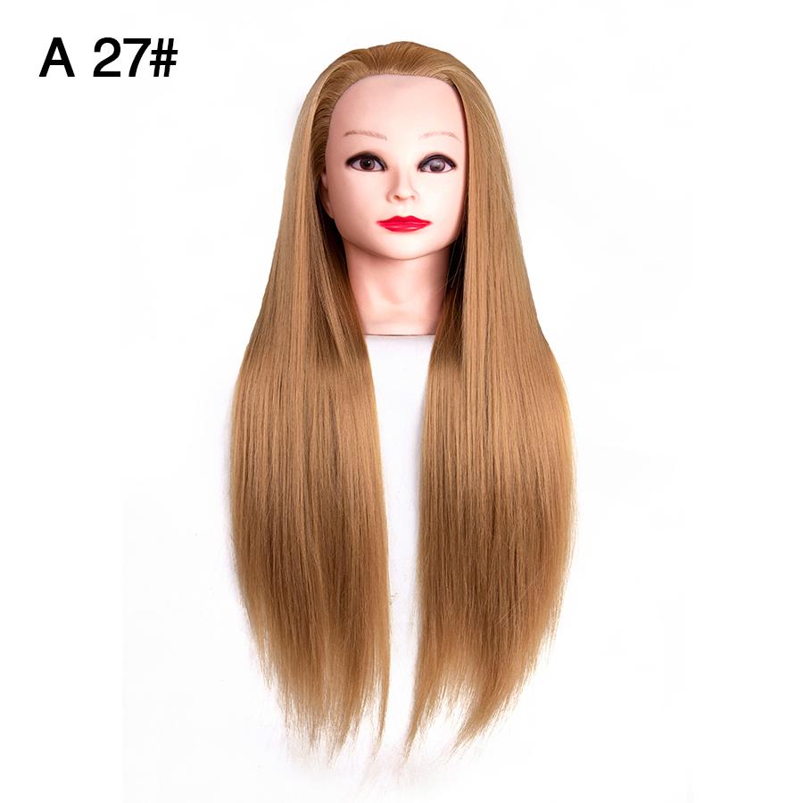 Голова манекена 65 см с тренировочной головкой для волос, парикмахерская, 7 стилей, тренировочная головка для причесок, бесплатный подарок