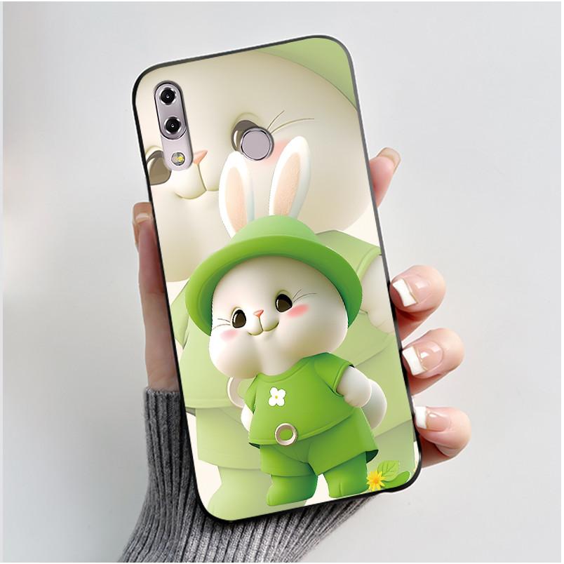 For ASUS Zenfone 5 ZE620KL ZF620KL X00QD 5z ZS620KL Z01RD Case Luxury Cute Love Rabbit Funny Black Soft TPU Silicone Back Cover