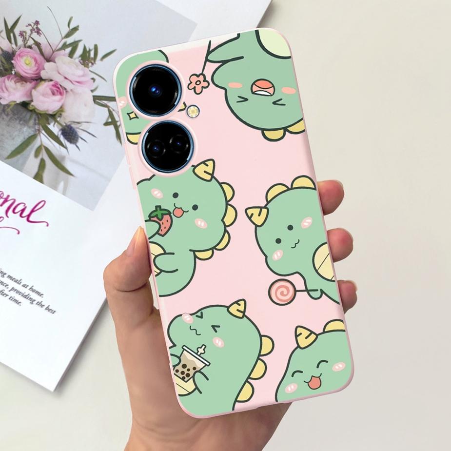 For Tecno Camon 19 Pro Case Camon19 Neo Cute Dinosaur Cartoon Cover Soft Phone Case For Tecno Camon 19 Neo Camon19 Pro 5G Bumper