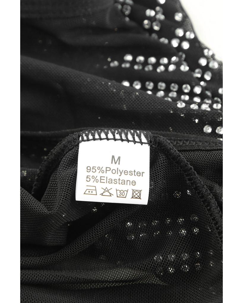 Azura Exchange Rhinestone Long Sleeve Bodysuit