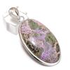 Пурпурит Драгоценный камень Ручная работа Серебро 925 пробы Ювелирная подвеска 2,25" u8i70