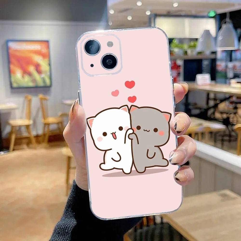 Милый Чехол для Телефона BuBu DuDu Для iPhone 16,15,14,13,12,11 Pro,Max,Plus,X,XS,XR,SE,Mini Прозрачный Силиконовый Мягкий