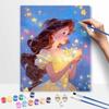 Disney Картина маслом живопись искусство принцесса Бель звездная ночь ручная работа DIY картина украшение дома подарок