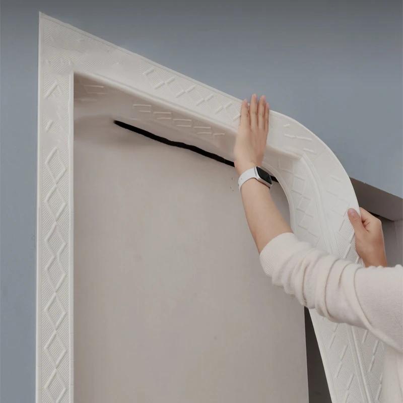 9.2M 3D Настенная отделочная линия Плинтус Бордюр Самоклеящийся Водонепроницаемый Плинтус Обои Наклейка на стену для Гостиной Домашнее украшение