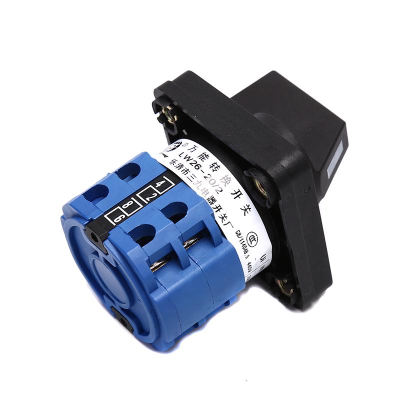 440 В, 20 А, 4-позиционный поворотный селекторный переключатель 0-1-2-3, запас Lw26-20/2