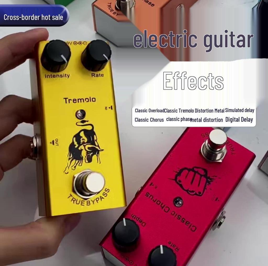 Electric Guitar Distortion & Reverb Effects Pedal