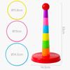 Interactive Ferrule Stacked Toys Early Education Hoop Ring Toss Toys Throw Circle Game  Children