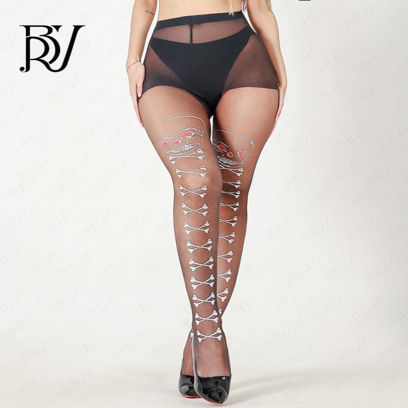 Чулки с мультяшным принтом на Хэллоуин и Рождество - праздничные колготки для праздничных вечеринок и костюмированного реквизита