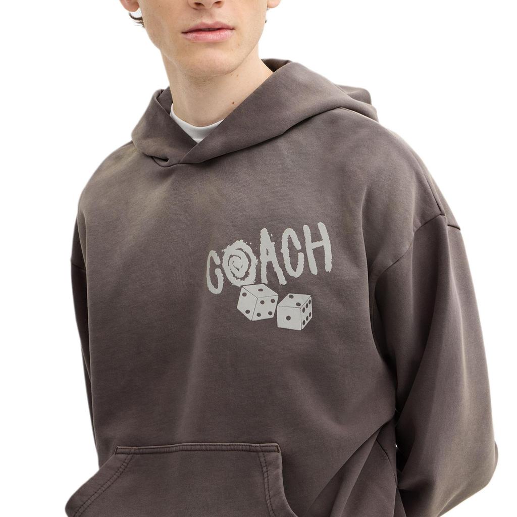 Coach Ss26 Хлопковая Худи с Буквами и Длинным Рукавом Толстовка Мужские худи CDO99-YEC