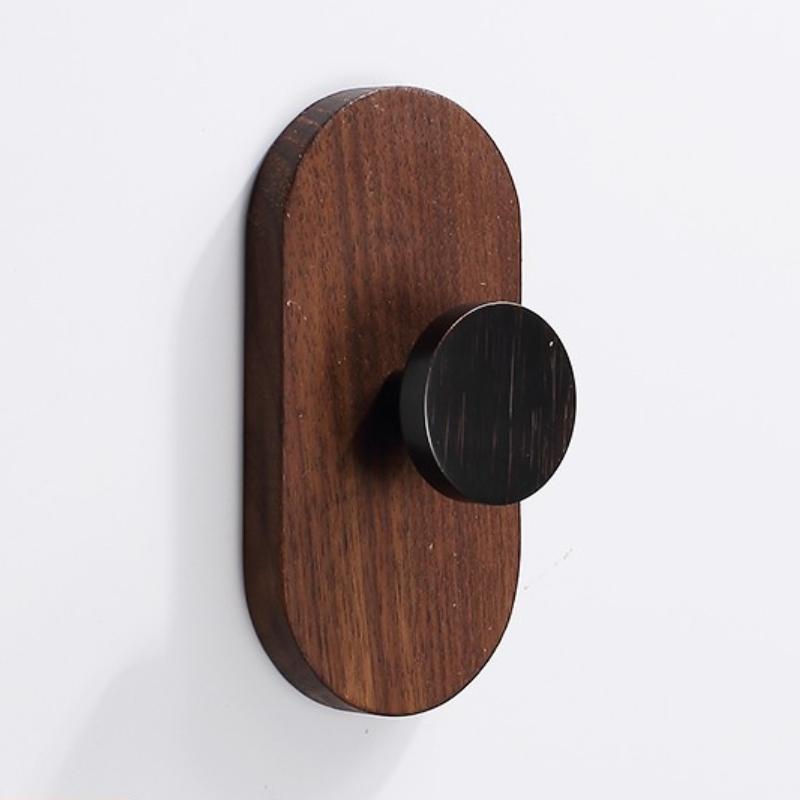 Wood Black Walnut Hook Modern Minimalist Coat Hook Closet Hanger Towel Hook Wall Organizer Hook Decorative For Home Kitchen