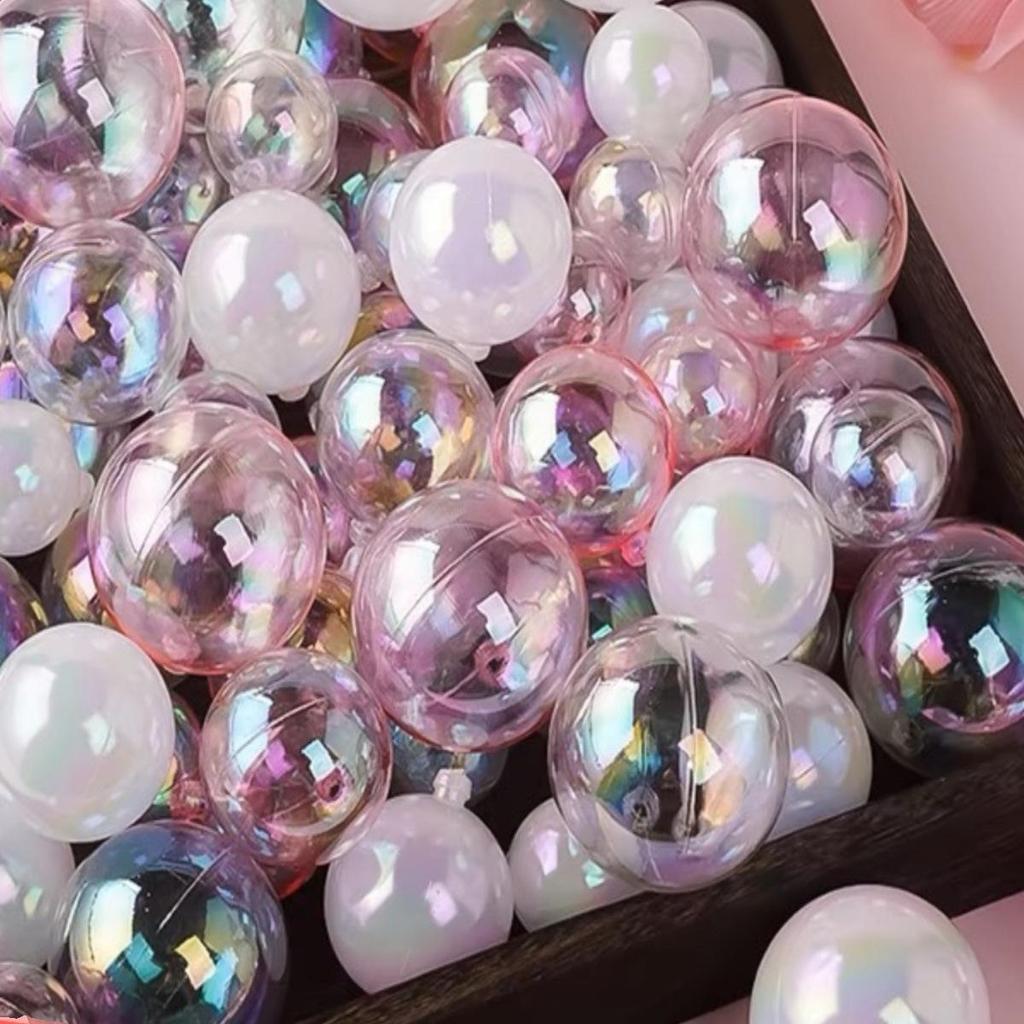 50 радужных шариков-пузырей для украшения торта - Красочные и прозрачные украшения для дня рождения