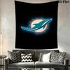 Miami Dolphins Wall Tapestry Aesthetic Wall Hanging Printed Fabric Blanket Decorative Tapestries for Bedroom Living Room Home Decor
