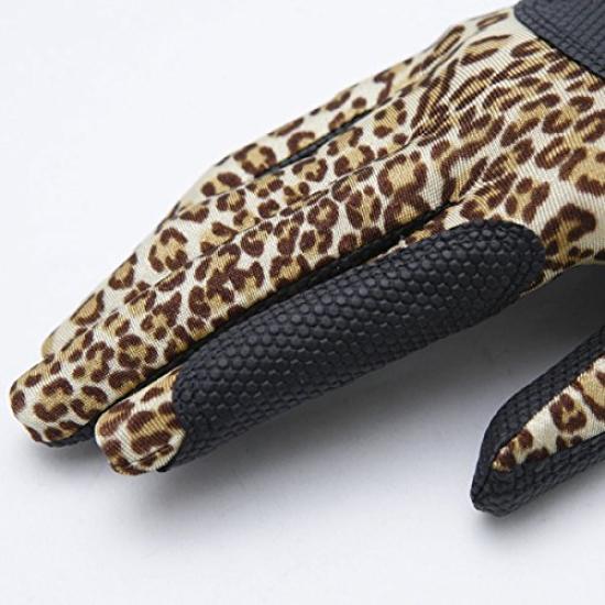 MIC 39 GOLF FIT39 Size Small Gloves, Unisex, MGF-220N, Right-Handed (Left-Handed), Leopard/Black,
