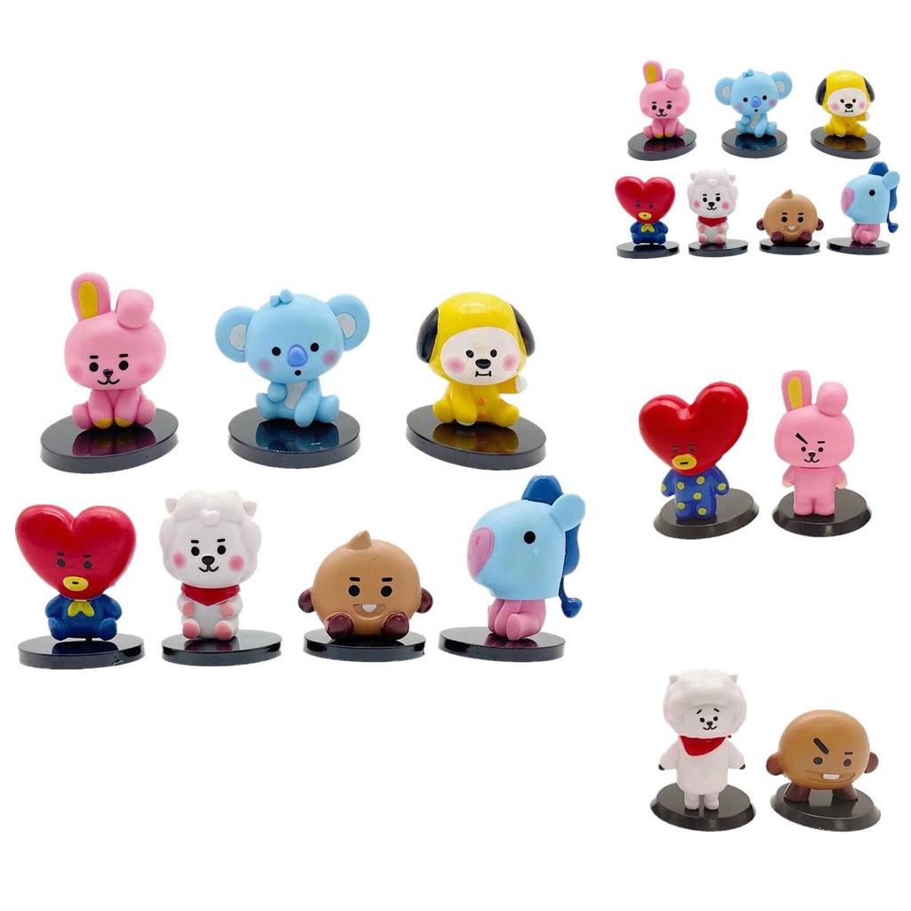 Bts Bt21 7 шт./набор Фигурки-украшения для детского монитора Топпер для торта Игрушки Подарок