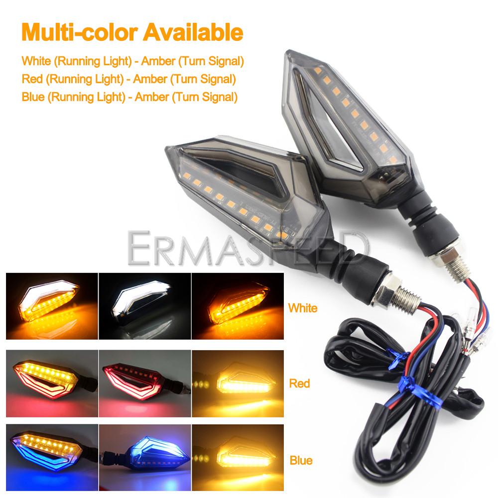 4 шт., универсальные 10 мм мотоциклетные светодиодные указатели поворота, мигалка, передние и задние фонари, индикатор для Yamaha Suzuki