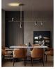 Современный минималистичный светодиодный спот-светильник в скандинавском стиле, длинная полоса, для столовой, гостиной или барной стойки.