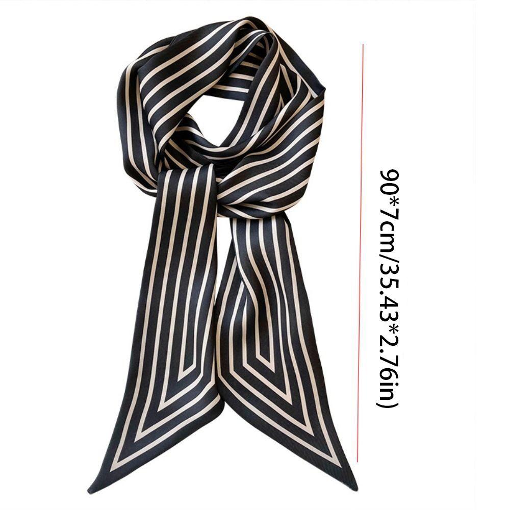 Ribbon Headband Printing Tie French Printed Scarf Silk Scarf Korean Style Scarves Small Long Scarf