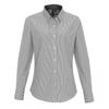 Womens/Ladies Cotton Rich Oxford Stripe Blouse